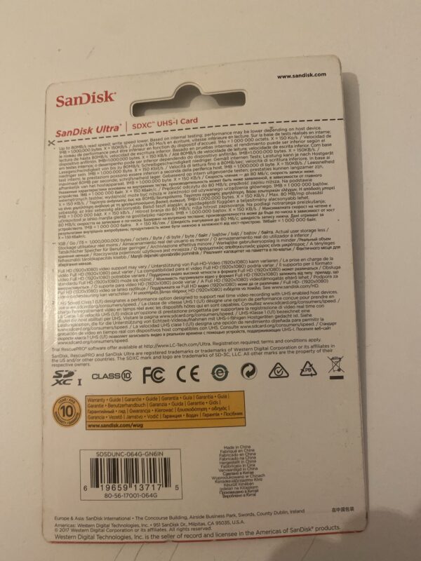 SanDisk 64GB SDXC UHS-I Card - Image 2