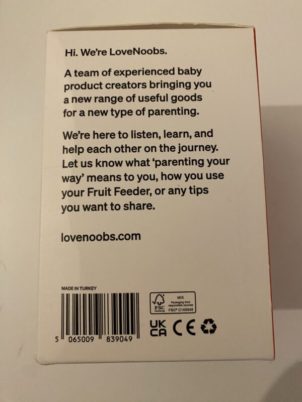 Love Noobs fruit feeder for Baby 6 months + ( unopened box) - Image 3