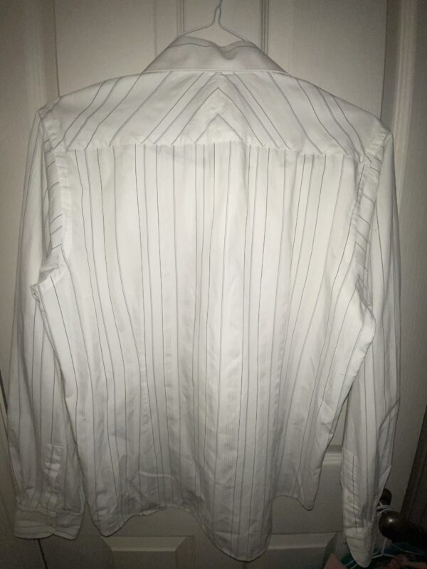 Topman London White Striped Long Sleeve Shirt ( Size L ) - Image 4