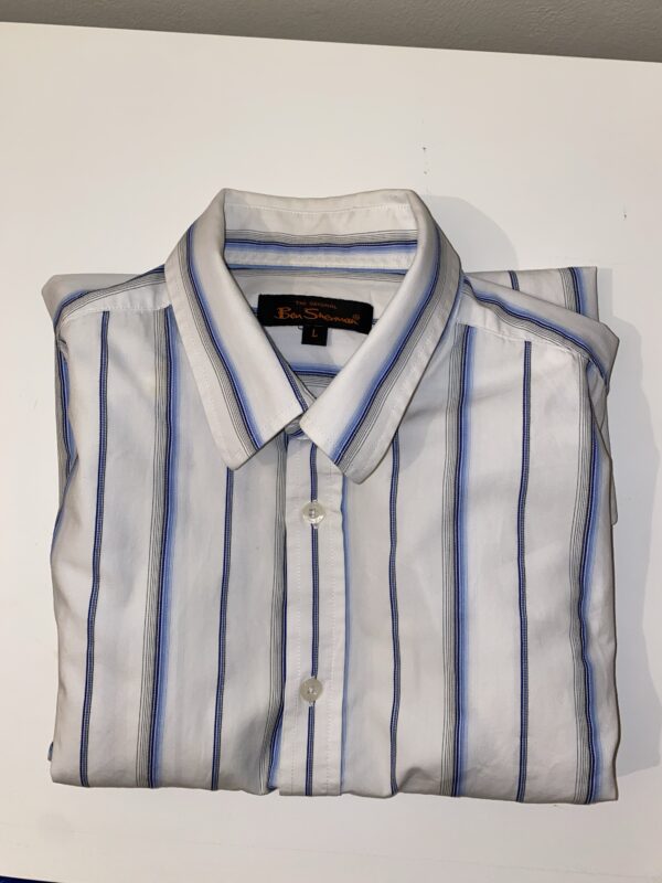 Ben Sherman Short Sleeve Stripy Shirt ( size L ) - Image 2