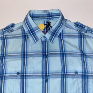 Next Stripy Blue Short Sleeve Men’s Shirt ( size L )