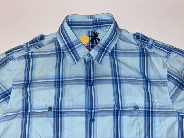 Next Stripy Blue Short Sleeve Men’s Shirt ( size L )