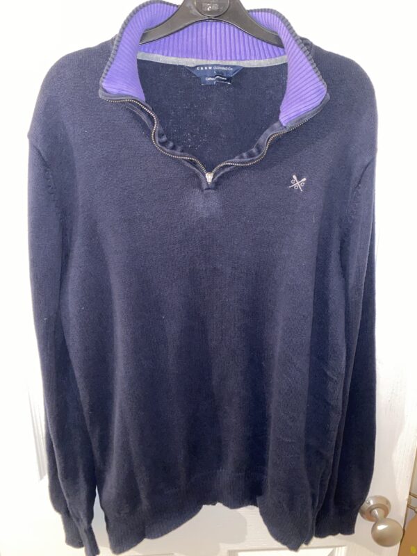 Crew Clothing Navy Blue Jumper Sweater ( size L ) - Image 9